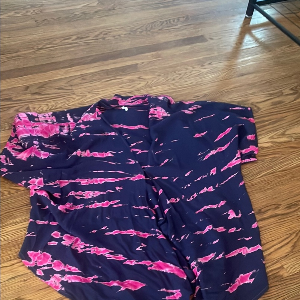 Vibrant Navy and Pink blouse